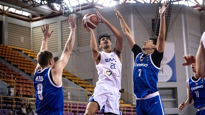 Εντυπωσιακή νίκη 107-66 της εθνικής ανδρών επί της Τσεχίας στο Ευρωμπάσκετ U20