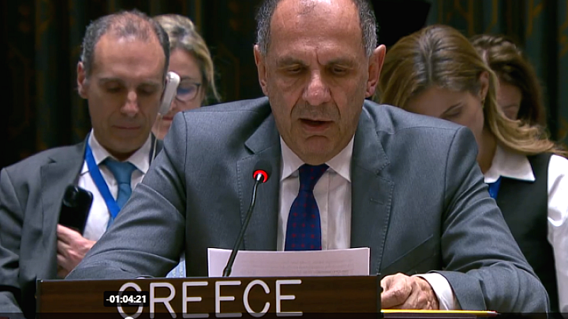 Γεραπετρίτης στη συνεδρίαση του ΣΑ: Δεσμεύσεις για στήριξη του συριακού λαού