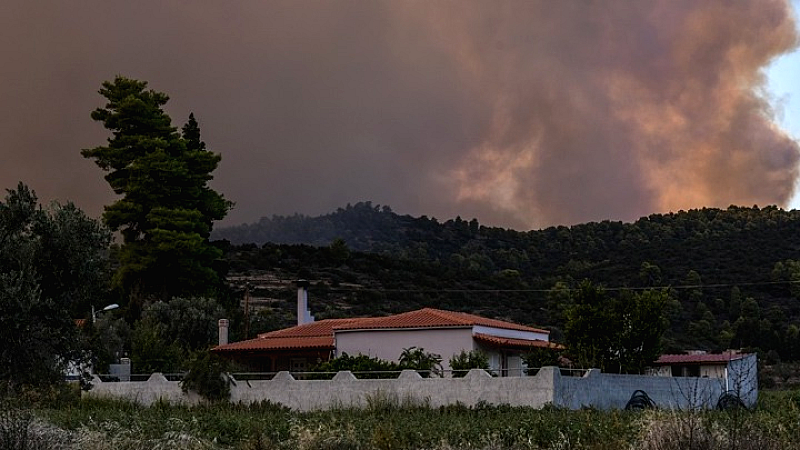 Εντεινόμενη φωτιά στον Πισσώνα Ψαχνών της Εύβοιας