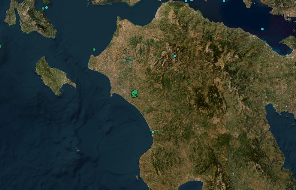 Σεισμική δόνηση 3,8 βαθμών Ρίχτερ καταγράφεται ανατολικά του Πύργου