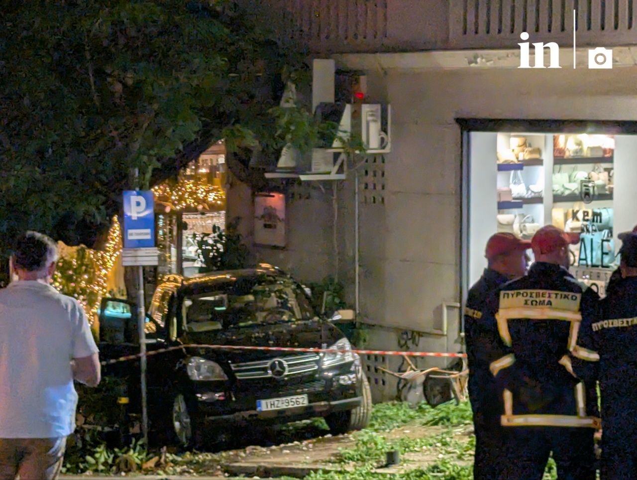 Τροχαίο στο Κολωνάκι: Δώδεκα τραυματίες από πτώση τζιπ σε εστιατόριο