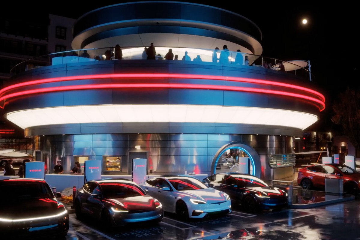 Tesla Diner: Ο Έλον Μασκ φέρνει την επανάσταση στην εστίαση με ρετροφουτουρισμό και ρομπότ