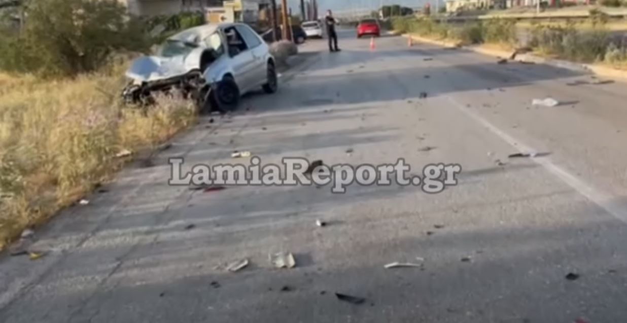 Λαμία: Σφοδρή σύγκρουση αυτοκινήτου με μηχανάκι, δύο σοβαρά τραυματίες στο νοσοκομείο