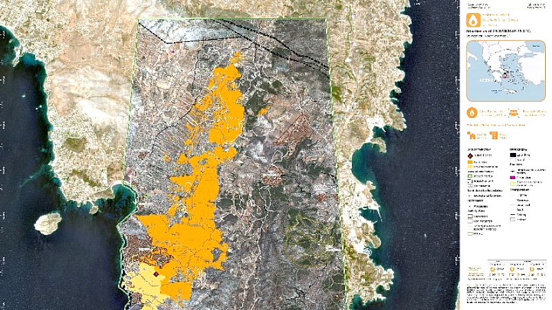 Δύο υπάλληλοι του ΔΕΔΔΗΕ συνελήφθησαν για την πυρκαγιά στην Κερατέα – 15.808 στρέμματα καμένα σύμφωνα με την Υπηρεσία Copernicus