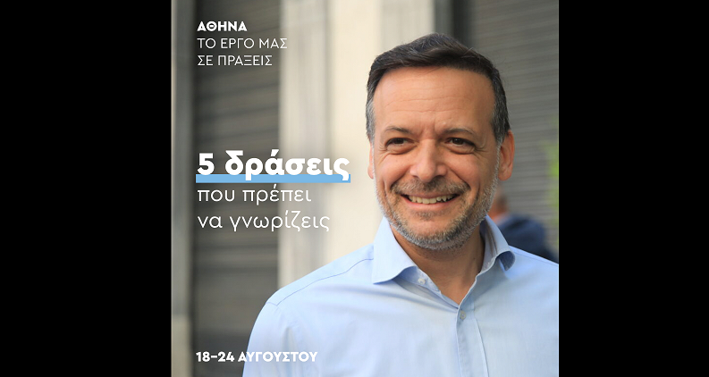 Χ. Δούκας: Πέντε δράσεις που αλλάζουν την εικόνα της Αθήνας – Από την τέχνη και τη προσβασιμότητα μέχρι τη Διαφάνεια και τη Δικαιοσύνη
