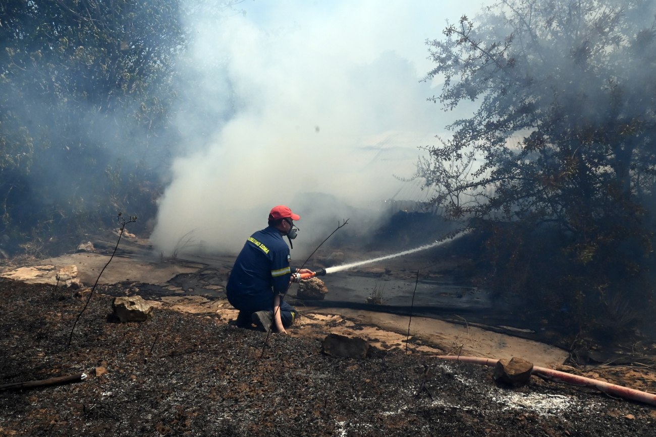 Φωτιά σε δασική έκταση στη Μικρά Σάντα Ημαθίας – Έντονη κινητοποίηση εναέριων μέσων