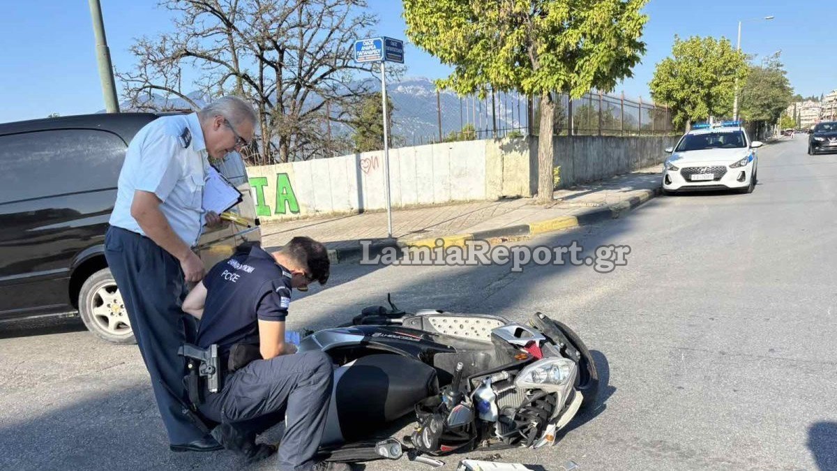 Λαμία: Σοβαρός τραυματισμός δικυκλιστή από 84χρονη οδηγό