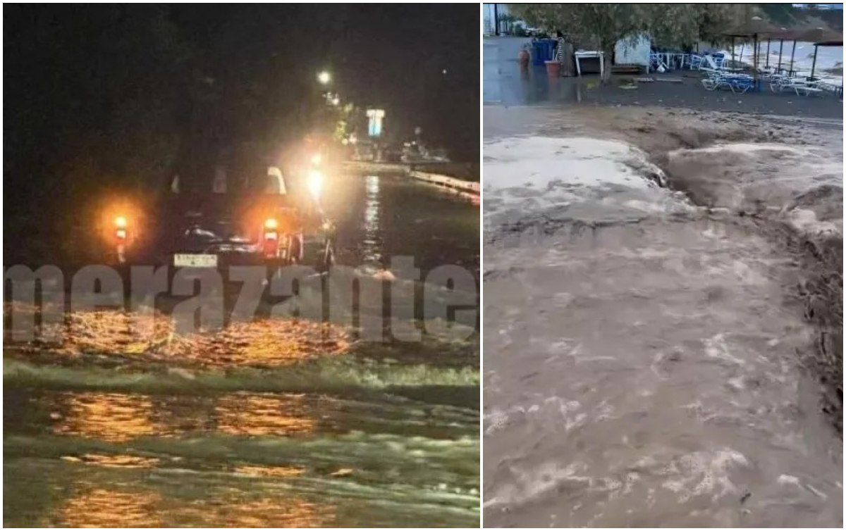 Κακοκαιρία: Πλημμυρικά φαινόμενα στην Κρήτη και απεγκλωβισμοί στη Ζάκυνθο