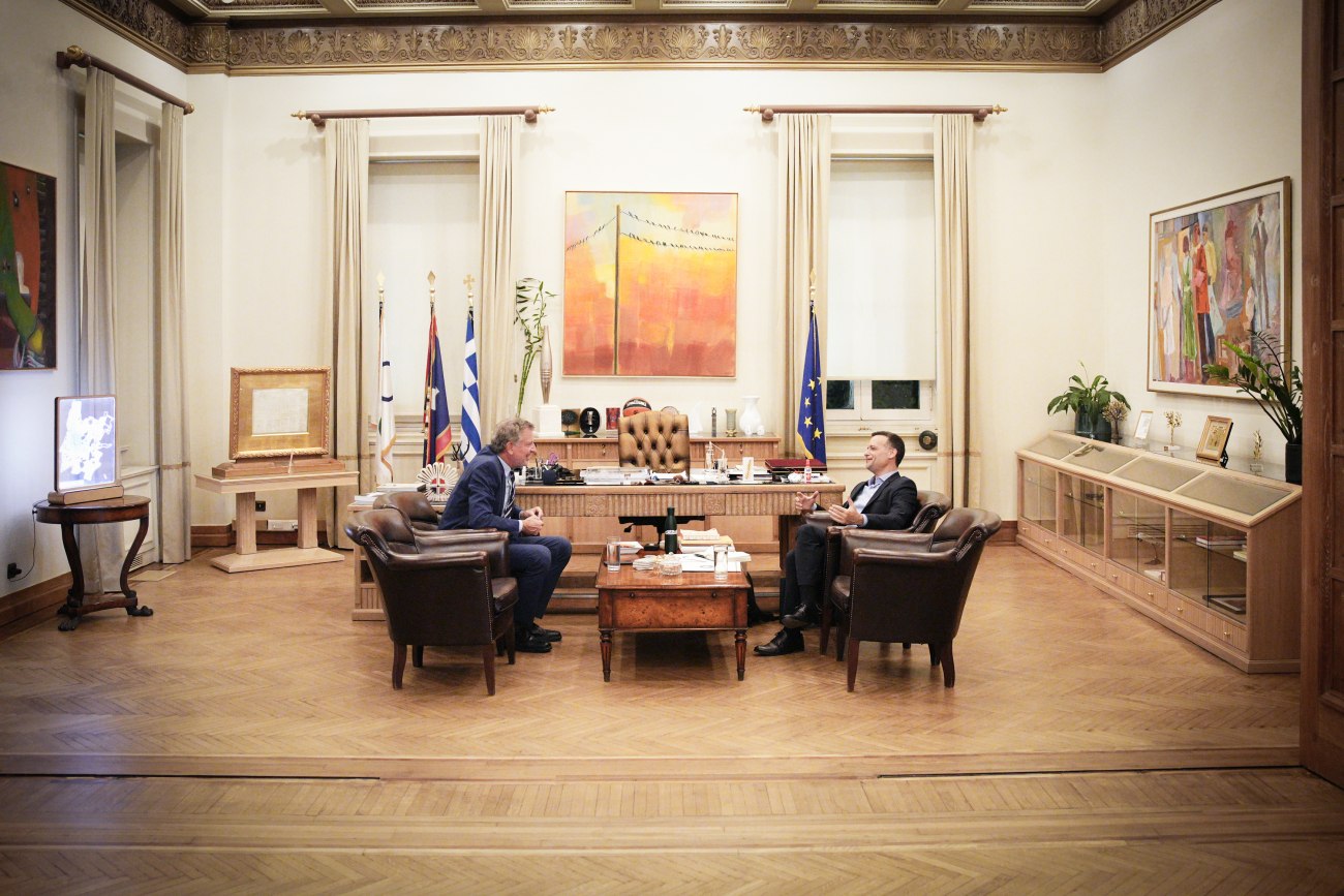Συναντήση του Χάρη Δούκα με τον πρώην Δήμαρχο της Νέας Υόρκης, Μπιλ ντε Μπλάσιο