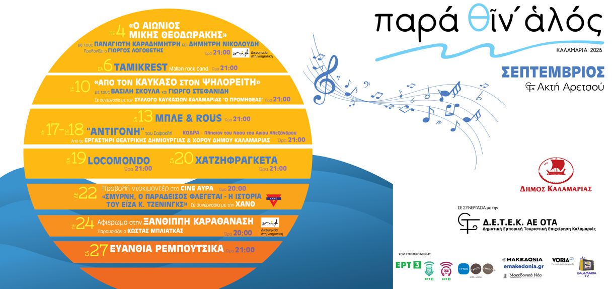Δήμος Καλαμαριάς: To «Παρά θιν’ αλός» ανοίγει… πανιά με τον «Αιώνιο Μίκη Θεοδωράκη»