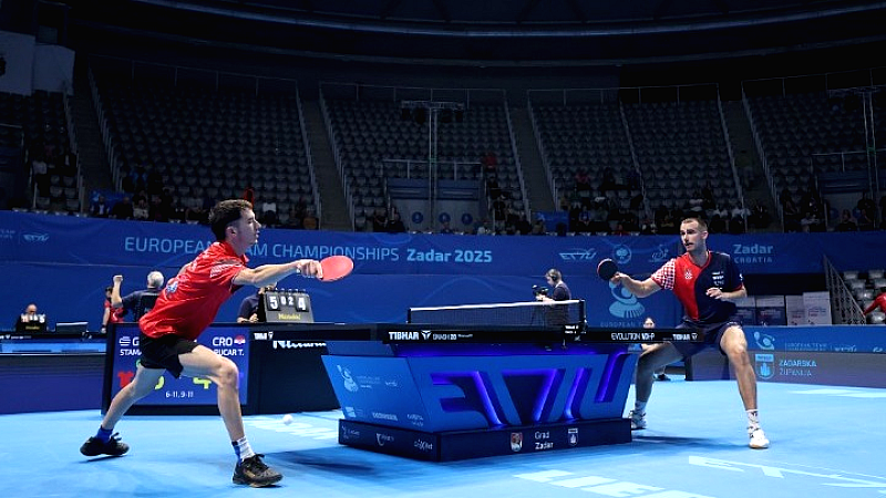 Εντυπωσιακή μάχη και ήττα για την εθνική ανδρών στο Ευρωπαϊκό Πρωτάθλημα Πινγκ Πονγκ