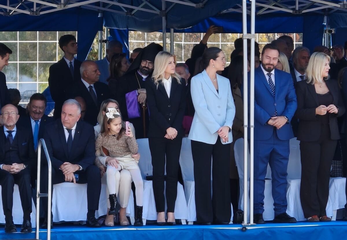 Η Έλενα Ράπτη στη στρατιωτική παρέλαση της Θεσσαλονίκης για την εθνική επέτειο της 28ης Οκτωβρίου