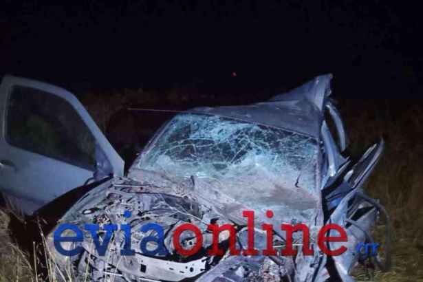 Θανατηφόρο τροχαίο στην Εύβοια: 27χρονος σκοτώθηκε όταν το αυτοκίνητό του προσέκρουσε σε κολώνα