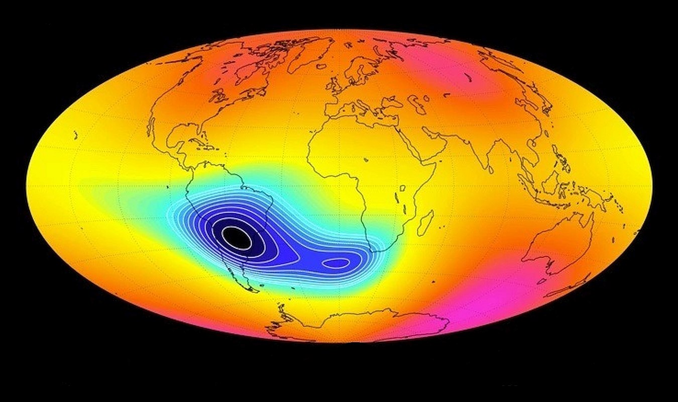 Γιγάντια ανωμαλία στο μαγνητικό πεδίο της Γης: Εξασθένηση στην Ανωμαλία του Νοτίου Ατλαντικού