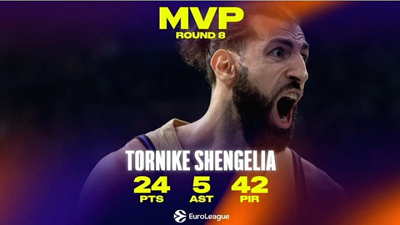 MVP ο Σενγκέλια στην Euroleague, εντυπωσιακοί οι Μιλουτίνοφ και Ναν