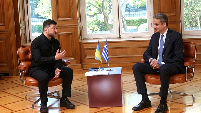Στήριξη της Ελλάδας προς την Ουκρανία: Μητσοτάκης και Ζελένσκι συναντώνται