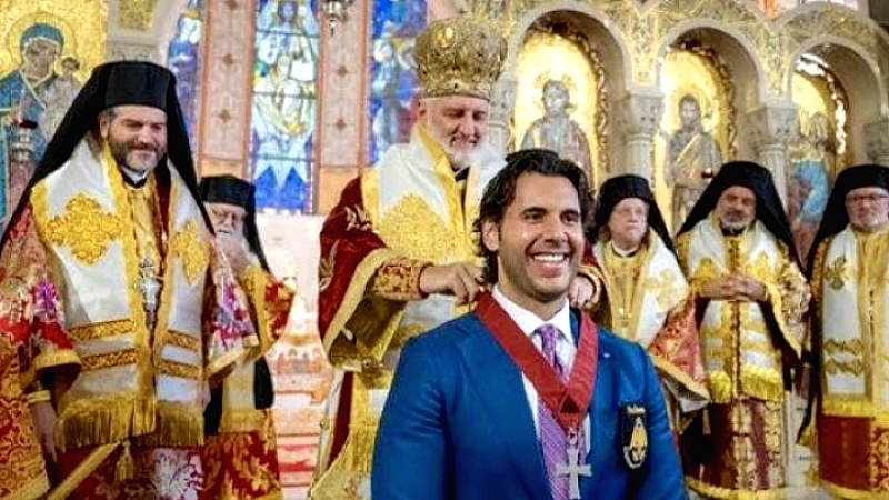 Απονομή τίτλου Άρχοντα Διδασκάλου του Γένους στον Χρήστο Μαραφάτσο από τον Οικουμενικό Πατριάρχη