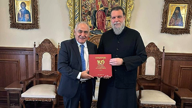 Συνάντηση Γ. Χατζηθεοδοσίου με τον μητροπολίτη Νέας Ιωνίας, Νέας Φιλαδελφείας, Ηρακλείου και Χαλκηδόνος, Γαβριήλ