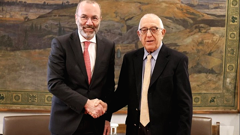 Σημαντική συνάντηση Κακλαμάνη με τον πρόεδρο του ΕΛΚ, Μάνφρεντ Βέμπερ