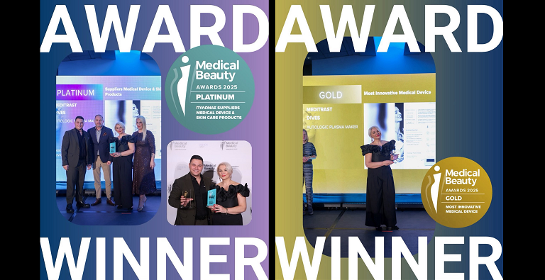 Meditrast: Διπλή Διάκριση στα Medical Beauty Awards 2025 για την εταιρία Meditrast