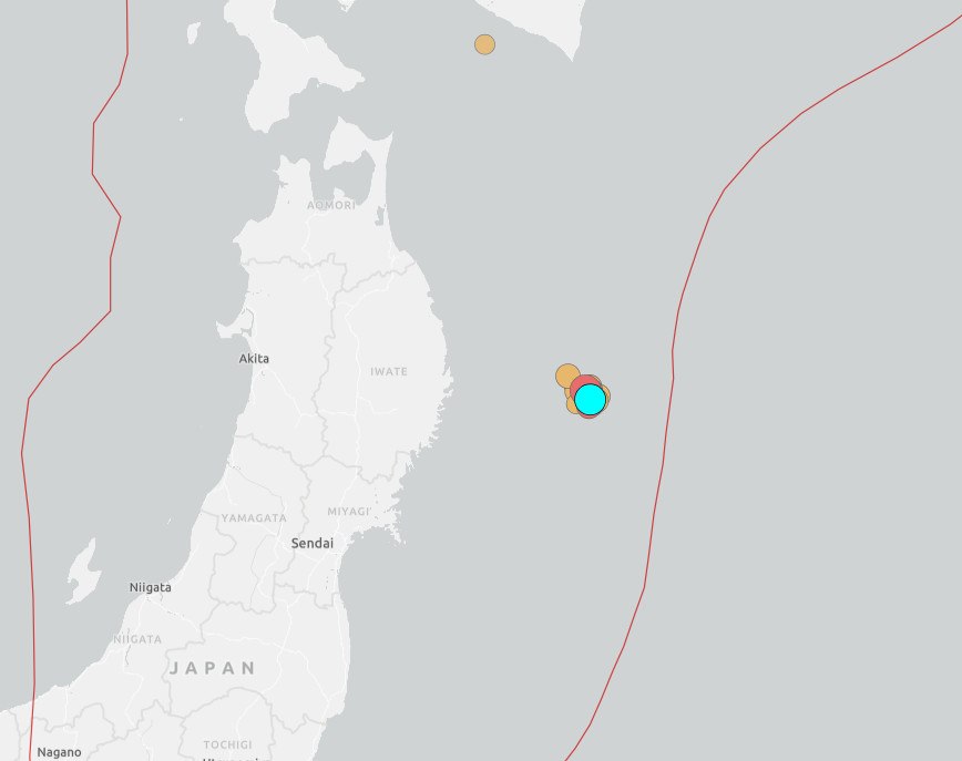 Προειδοποίηση για τσουνάμι έπειτα από ισχυρό σεισμό κοντά στις ακτές της Ιαπωνίας