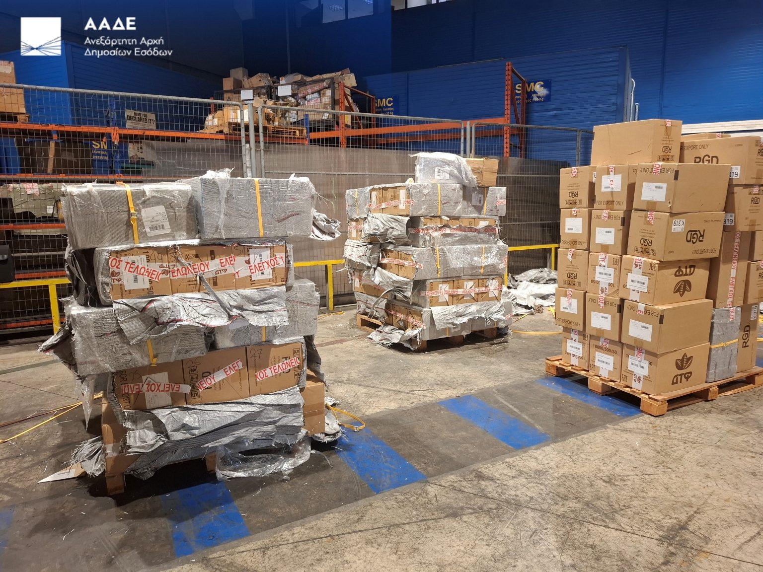 Κατασχέθηκαν 1,7 εκατομμύρια τσιγάρα στο αεροδρόμιο Ελ. Βενιζέλος από την ΑΑΔΕ