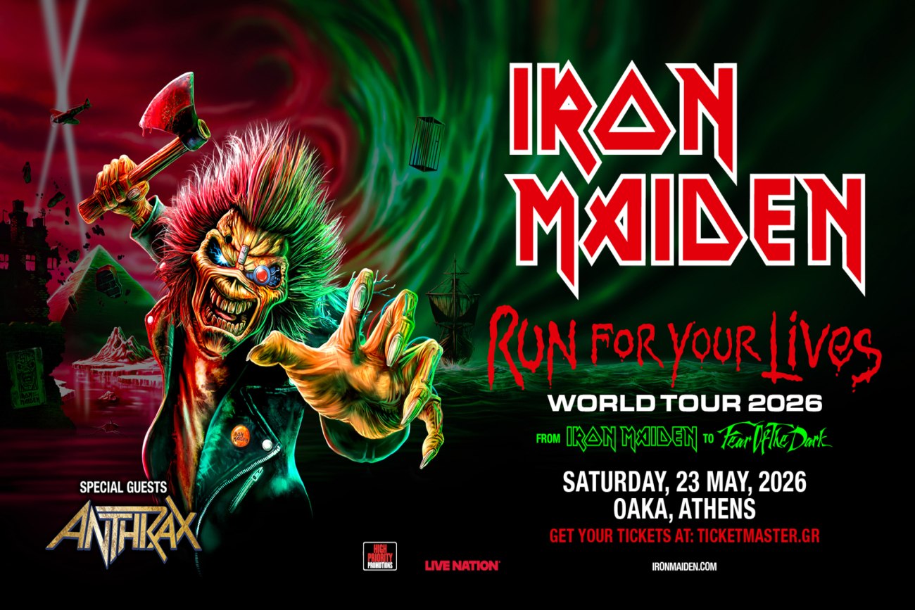 Οι Anthrax θα είναι οι ειδικοί καλεσμένοι στην αναμενόμενη συναυλία των Iron Maiden στο ΟΑΚΑ