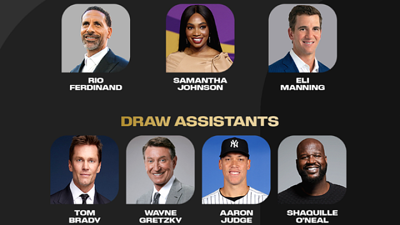 Θρύλοι του αθλητισμού ενώνουν δυνάμεις με τον Ρίο Φέρντιναντ στην κλήρωση του Μουντιάλ 2026