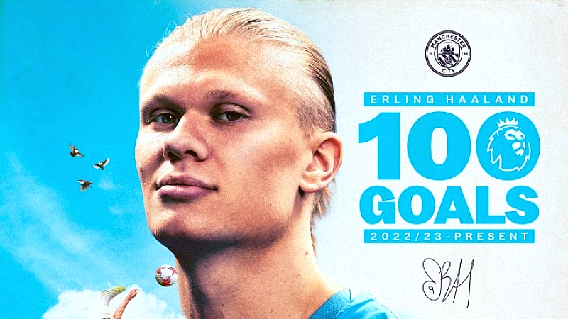 Ο Χάαλαντ καταρρίπτει ρεκόρ: ο ταχύτερος στη Premier League με 100 γκολ