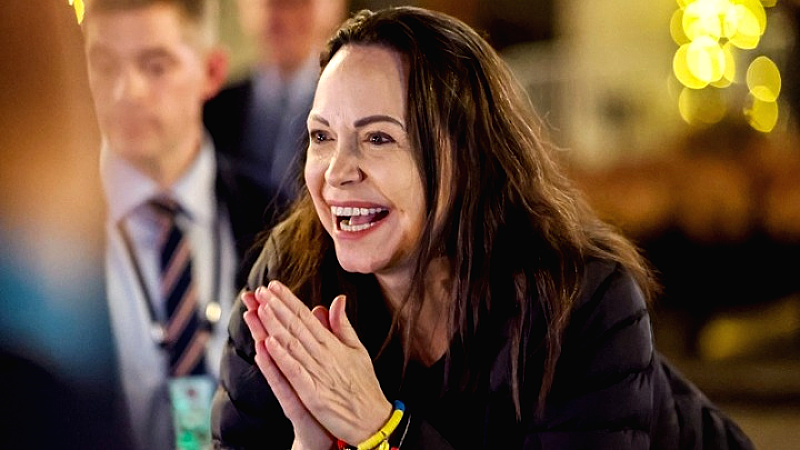 Σημαντική εμφάνιση της Μαρία Κορίνα Ματσάδο στο Όσλο, έπειτα από την απονομή του Νόμπελ Ειρήνης