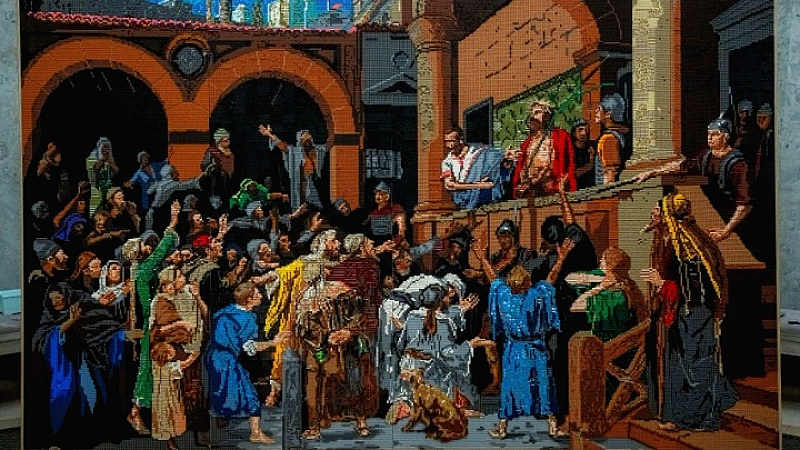 Μαθητές δημιουργούν το αριστούργημα «Ecce Homo» του Μιχάλι Μουνκάτσι με 155.000 τουβλάκια Lego