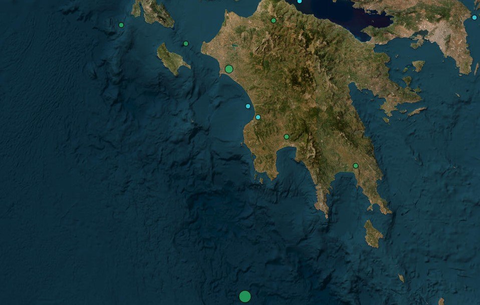 Σεισμός 4,3 Ρίχτερ κοντά στον Γερολιμένα Λακωνίας