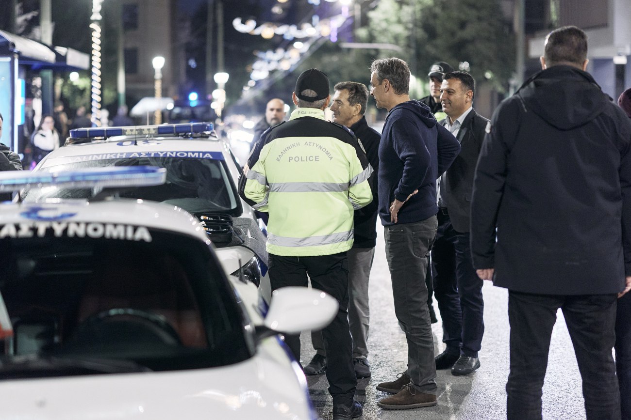 Στον έλεγχο αλκοόλ στη Σταδίου ο Κυριάκος Μητσοτάκης